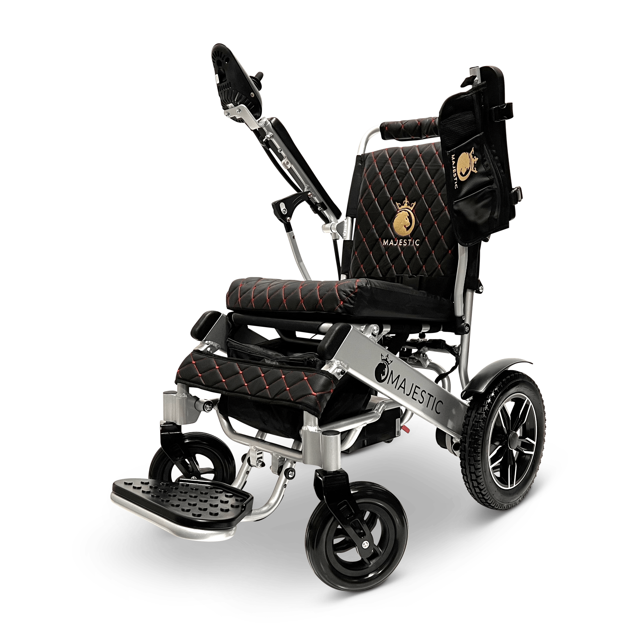 Black ComfyGO Majestic IQ-8000 Remote Controlled Lightweight Electric Wheelchair