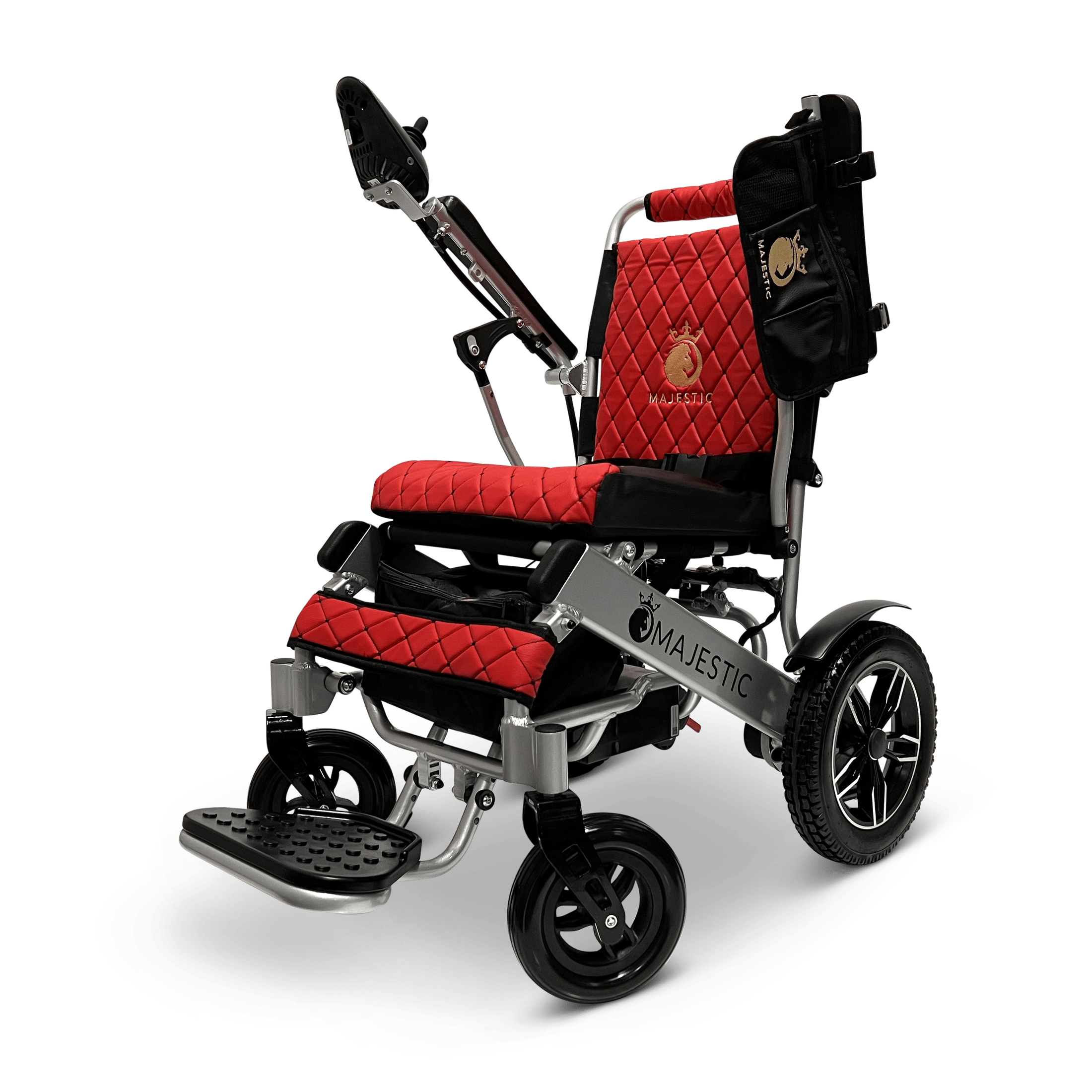 Maroon ComfyGO Majestic IQ-8000 Remote Controlled Lightweight Electric Wheelchair