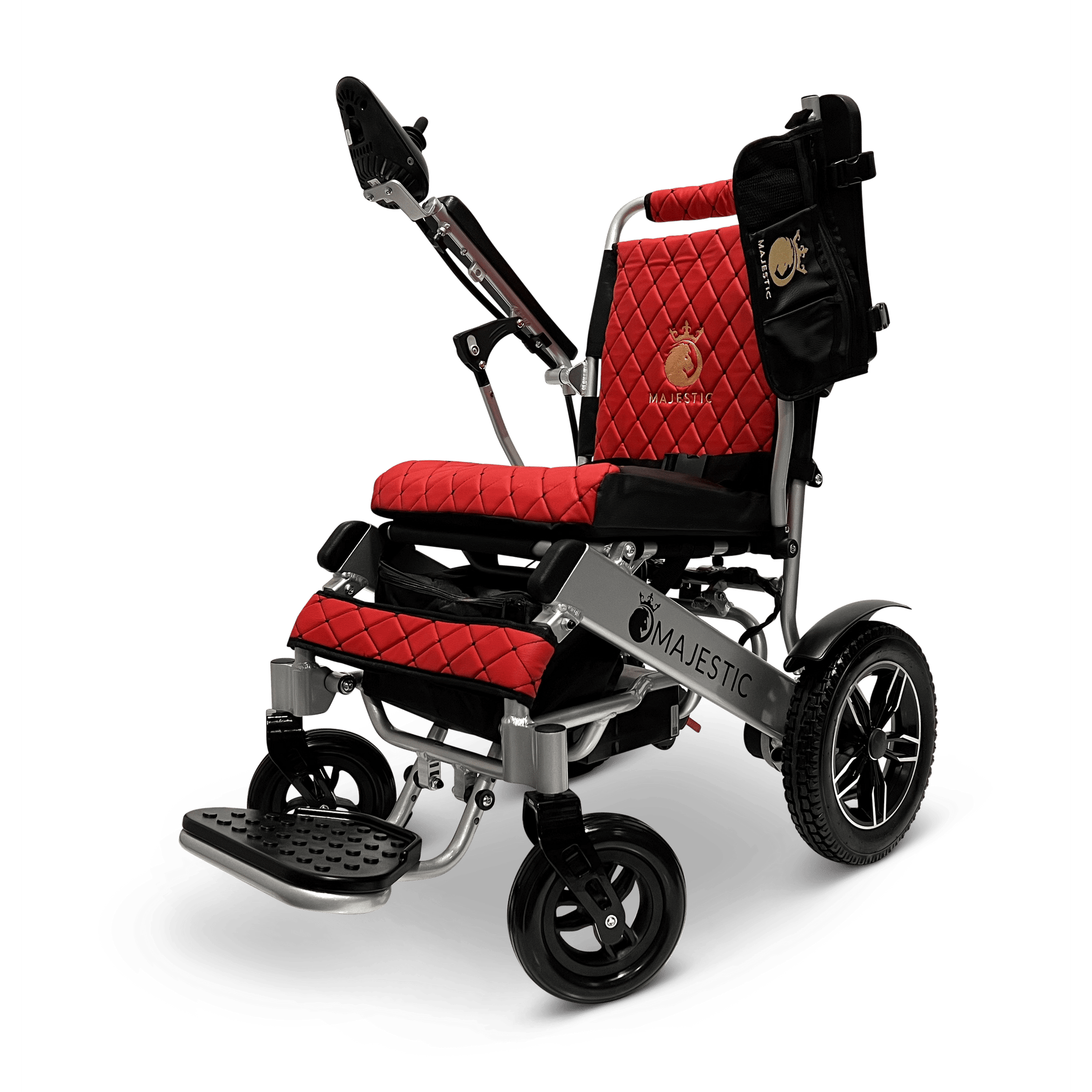 Maroon ComfyGO Majestic IQ-8000 Remote Controlled Lightweight Electric Wheelchair