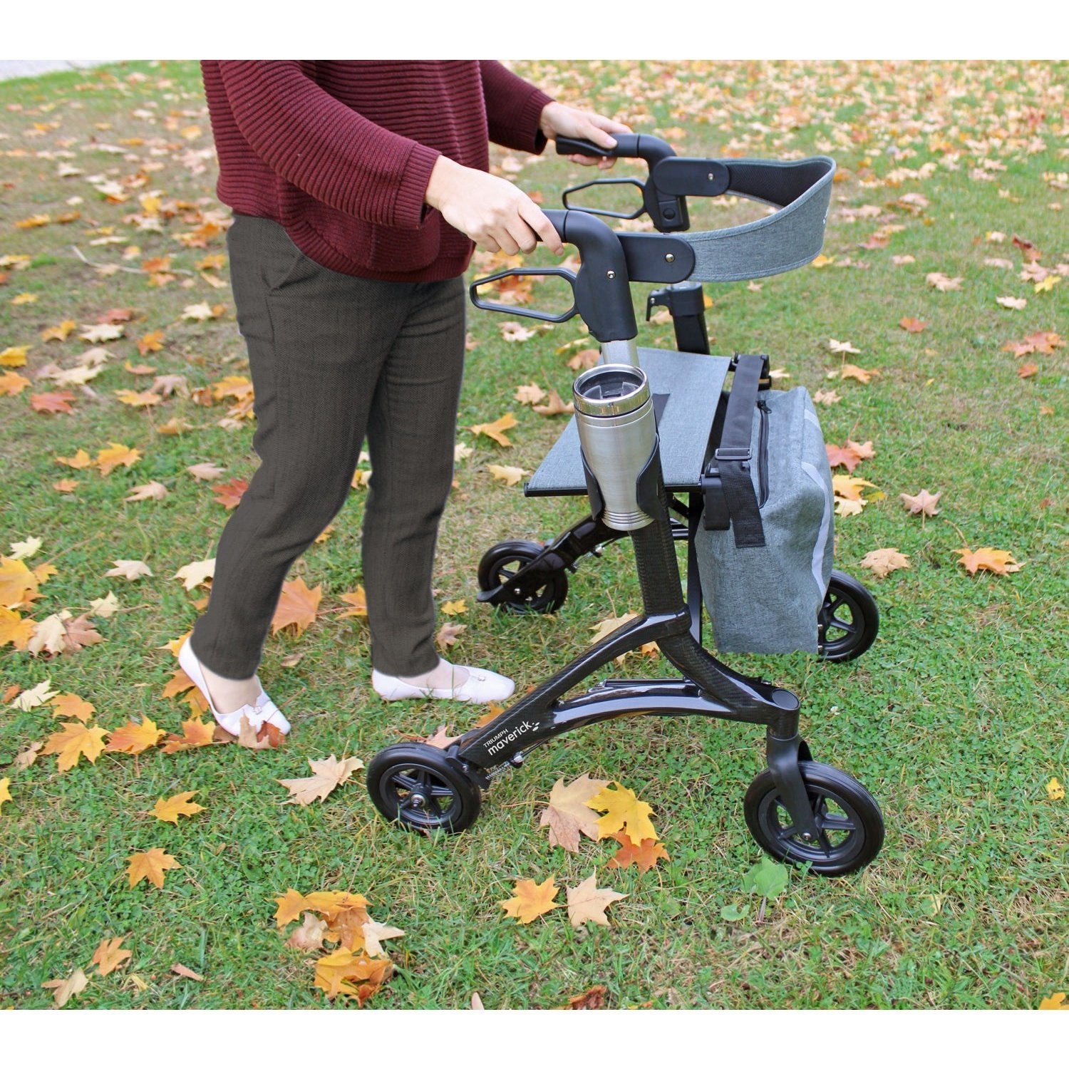 Dim Gray Triumph Maverick Folding Portable Rollator