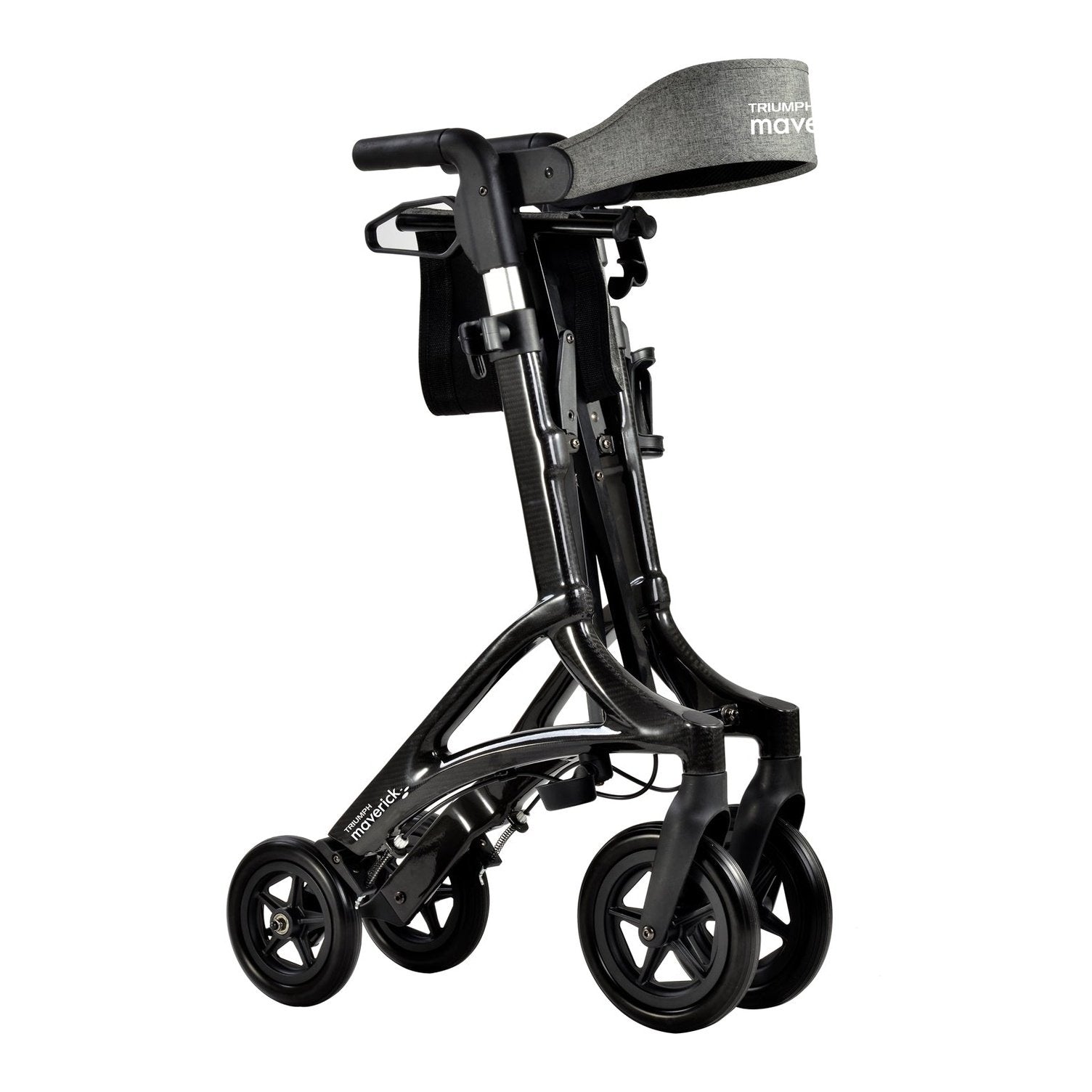 Black Triumph Maverick Folding Portable Rollator