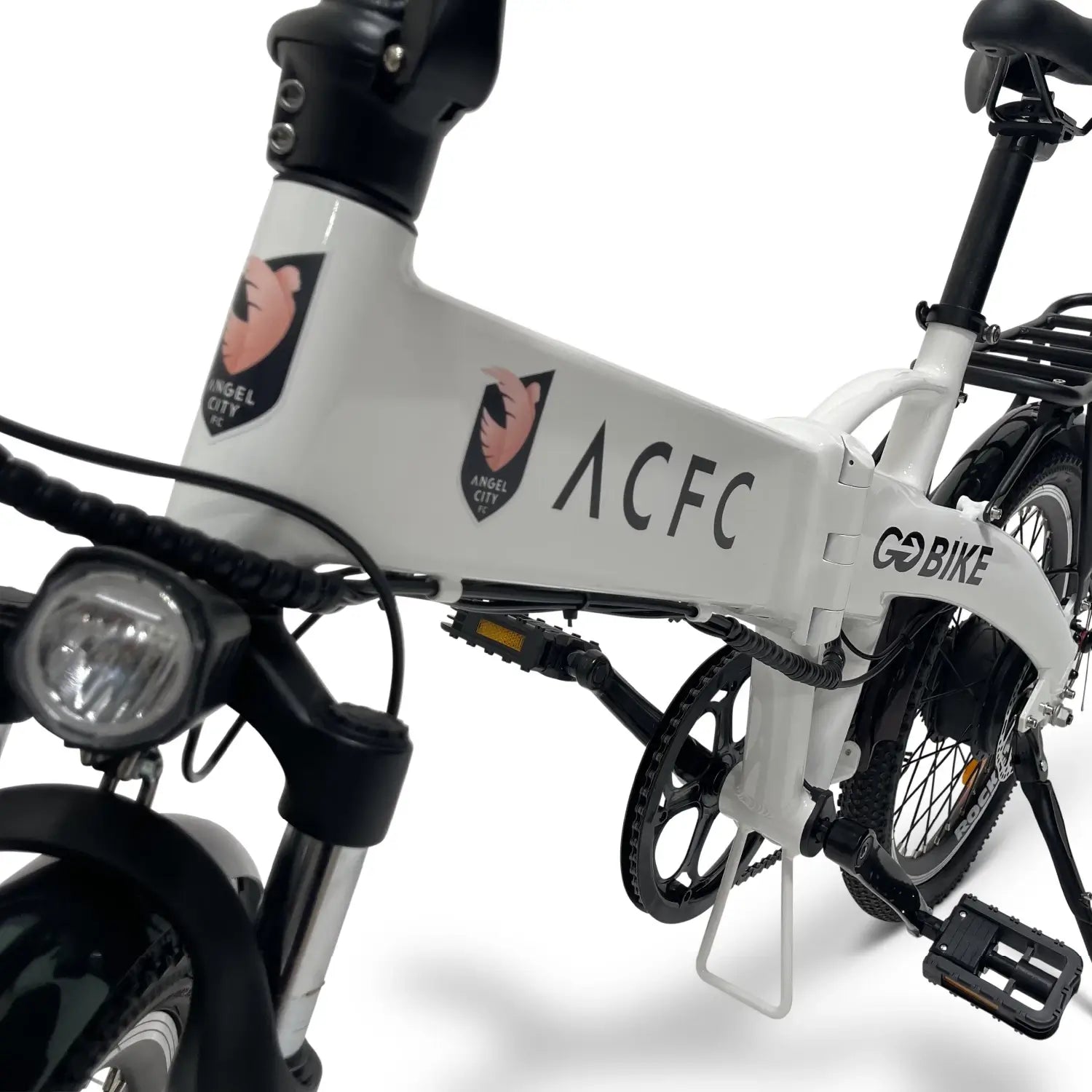 Black Official ACFC Licensed FUTURO Foldable Lightweight Electric Bike