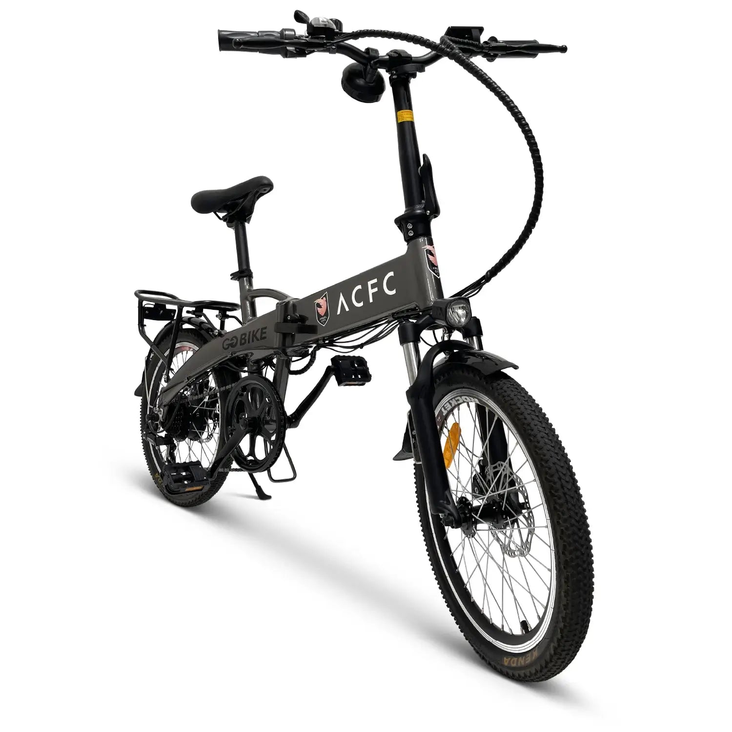 Light Gray Official ACFC Licensed FUTURO Foldable Lightweight Electric Bike