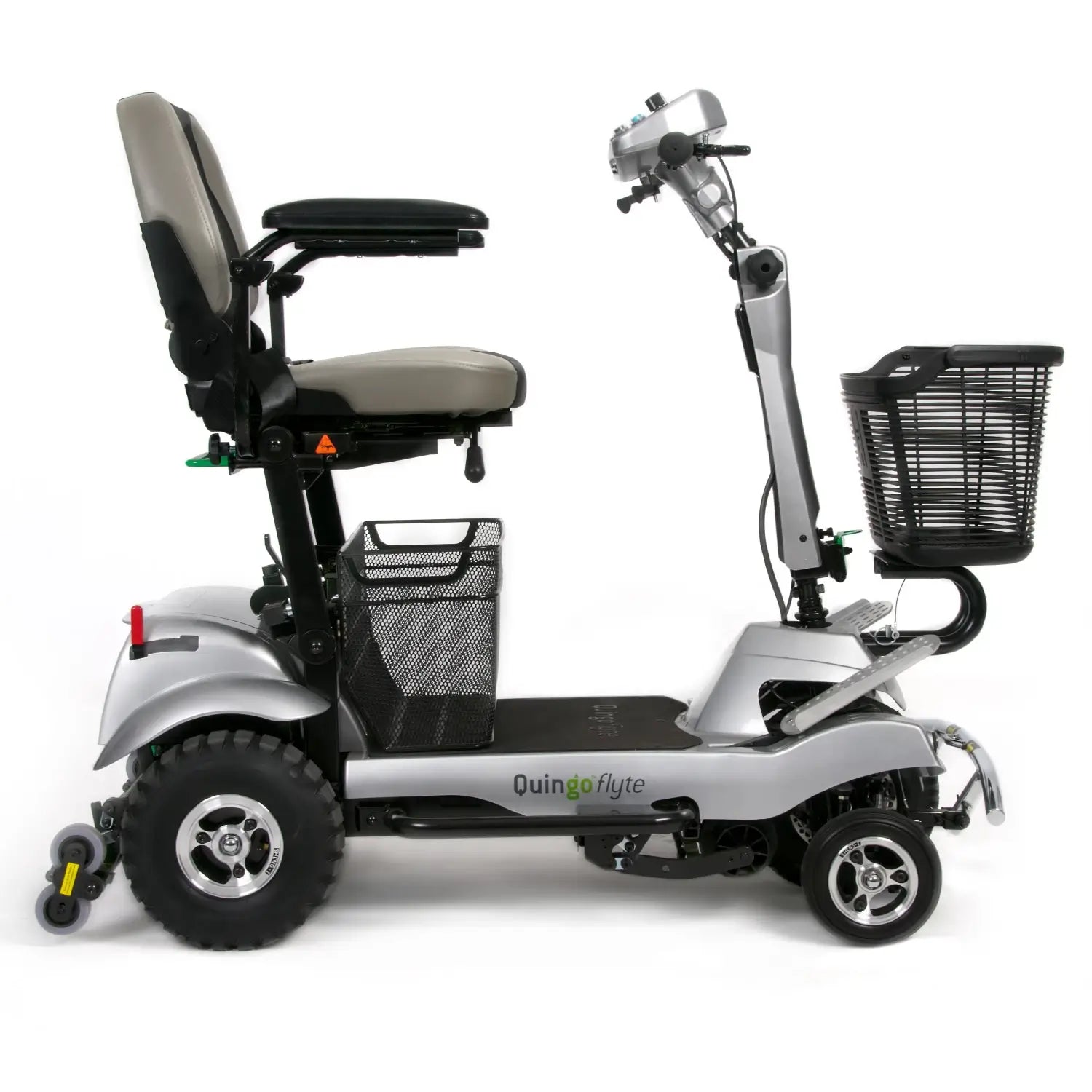 Dark Slate Gray Quingo Flyte Mobility Scooter With MK2 Self Loading Ramp