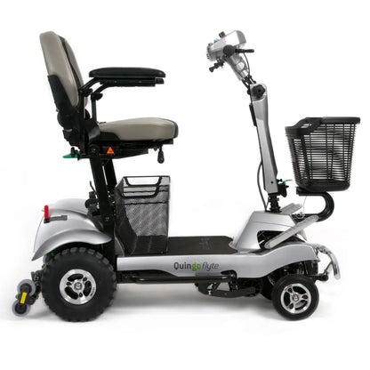 Dark Slate Gray Quingo Flyte Mobility Scooter With MK2 Self Loading Ramp