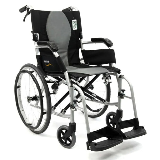 Light Gray Karman Ergo Flight Manual Wheelchair