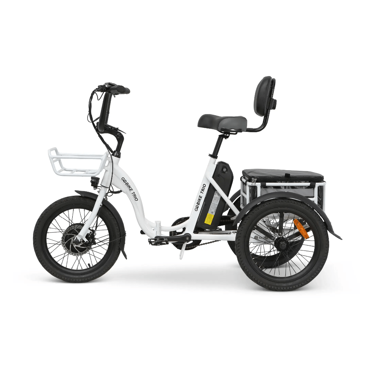 Light Gray GOBike TRIO Crossover Lightweight Foldable Electric Tricycle