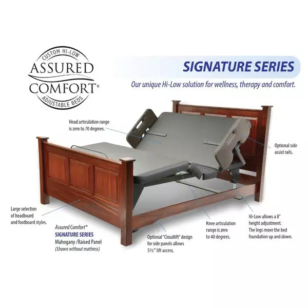 Gray Assured Comfort Signature Series Hi-Low Adjustable Bed