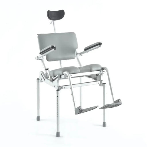 Light Gray Nuprodx MC3200Tilt Bariatric Shower Commode Chair With Tilt-In-Space