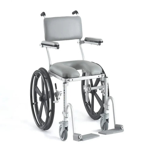 Gray Nuprodx MC4020 Self-Propelled Shower Commode Chair