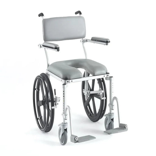 Light Gray Nuprodx MC4220 Self-Propelled Shower Commode Chair