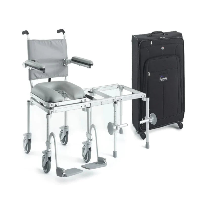 Light Gray Nuprodx MC6000TX Travel Commode Chair And Tub Access Slider