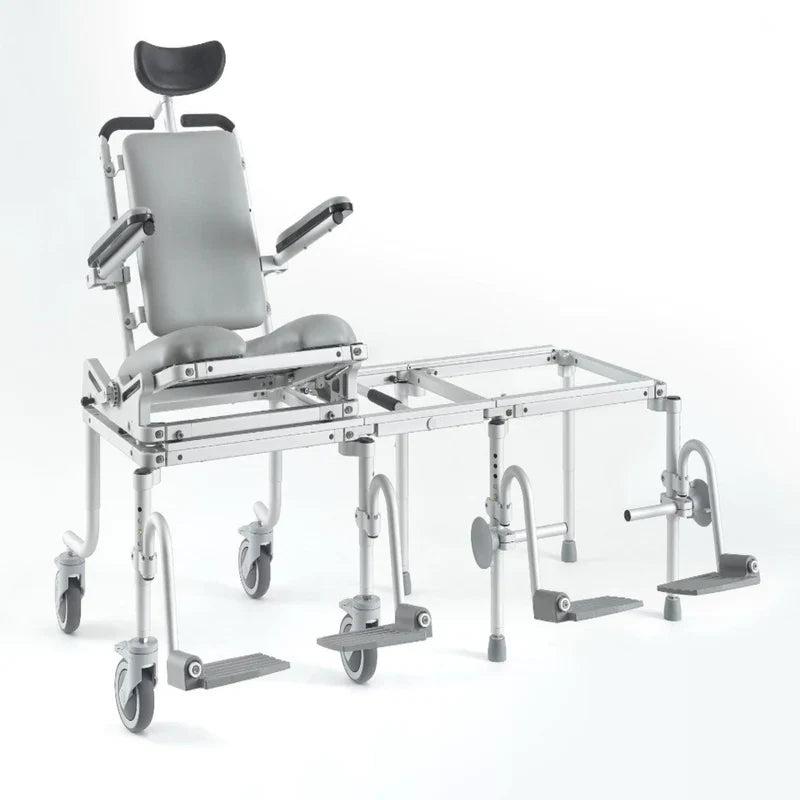 White Smoke Nuprodx MC6000TiltPED Pediatric Commode Chair And Tub Transfer System