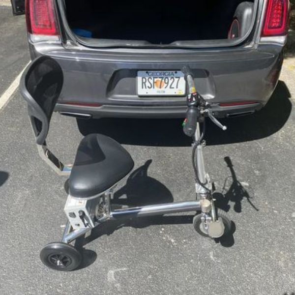 Slate Gray SmartScoot Portable Travel 3-Wheel Mobility Scooter