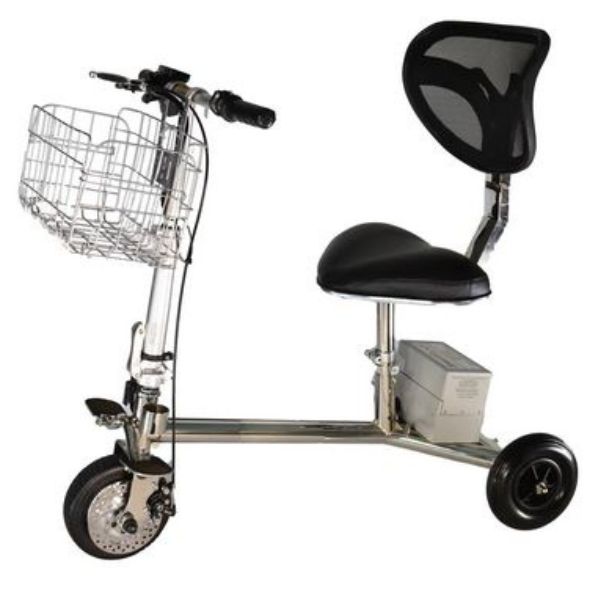 Gray SmartScoot Portable Travel 3-Wheel Mobility Scooter