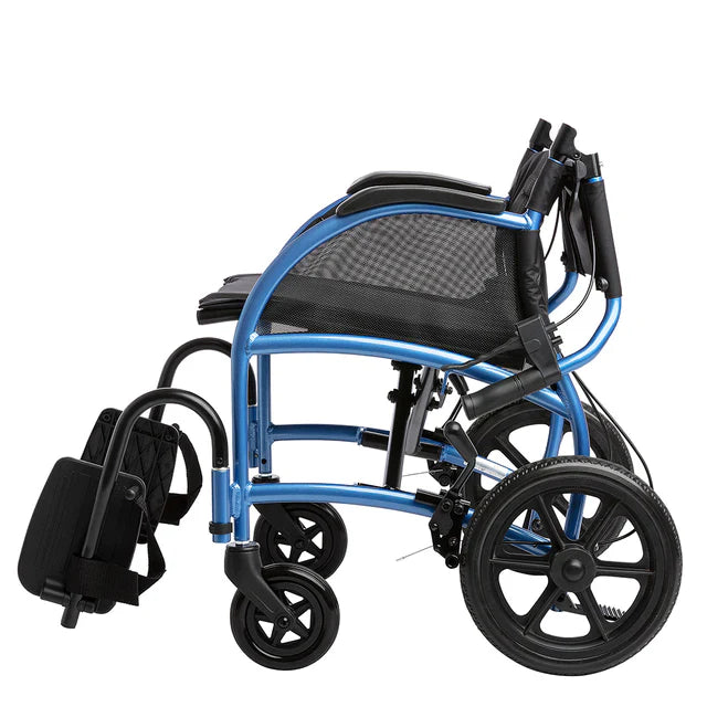 Dark Slate Gray Strongback Excursion 12 Folding Transport Wheelchair