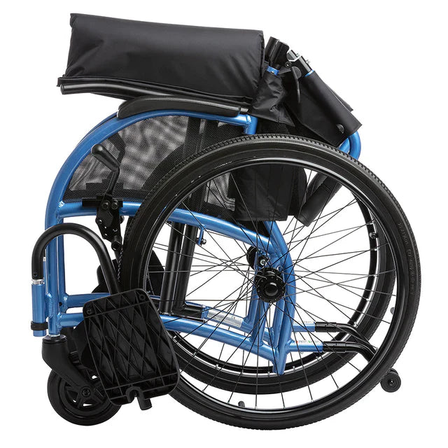 Dark Slate Gray Strongback Excursion 22 Folding Transport Wheelchair