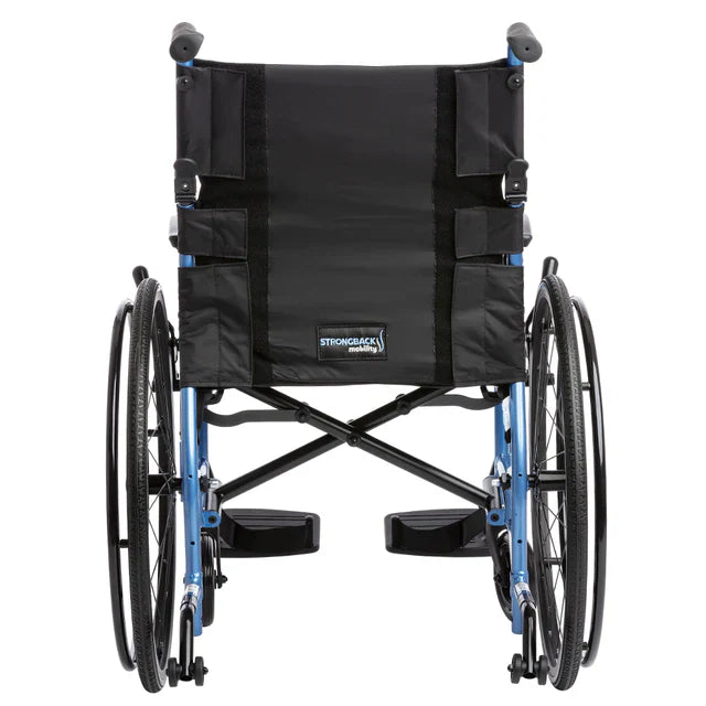 Dark Slate Gray Strongback Excursion 24 Folding Transport Wheelchair