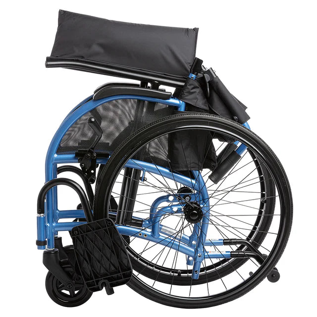 Dark Slate Gray Strongback Excursion 24 Folding Transport Wheelchair