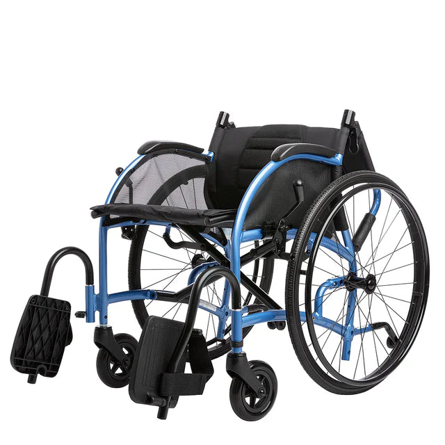 Dark Slate Gray Strongback Excursion 24 Folding Transport Wheelchair