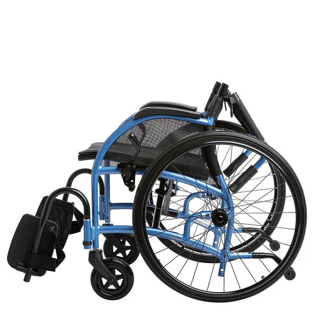 Dark Slate Gray Strongback Excursion 24 Folding Transport Wheelchair