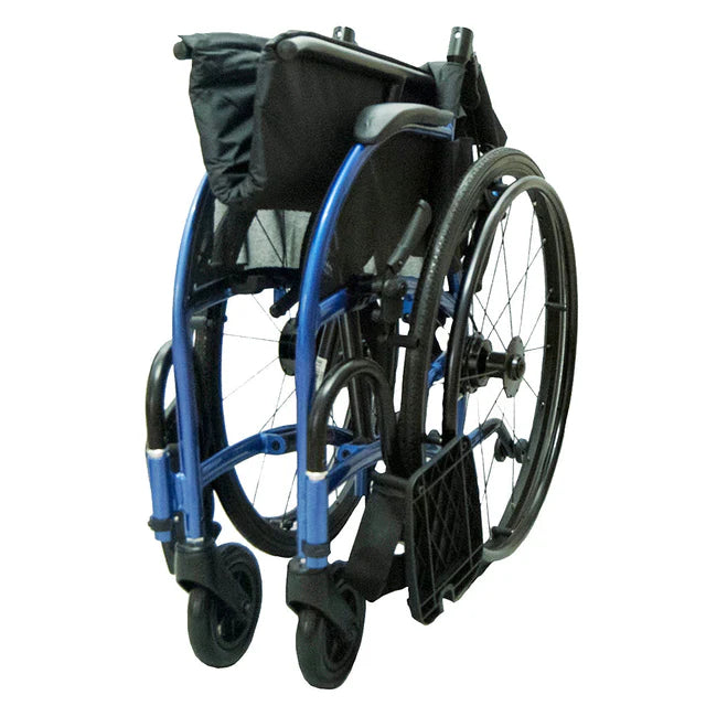 Dark Slate Gray Strongback Excursion 24 Folding Transport Wheelchair