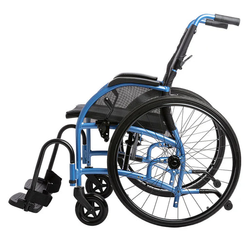 Dark Slate Gray Strongback Excursion 24 Folding Transport Wheelchair