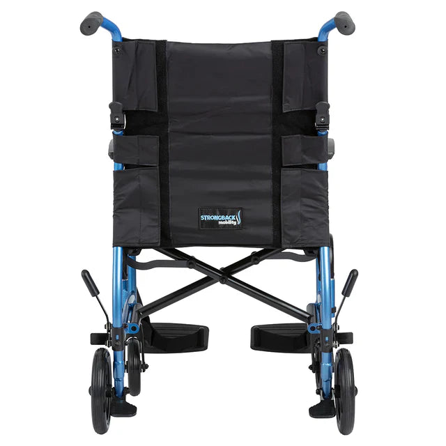 Dark Slate Gray Strongback Excursion 8 Folding Transport Wheelchair