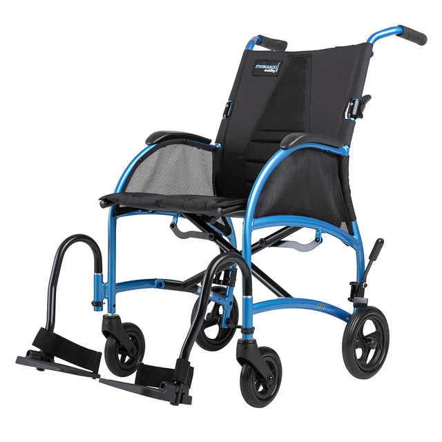 Dark Slate Gray Strongback Excursion 8 Folding Transport Wheelchair