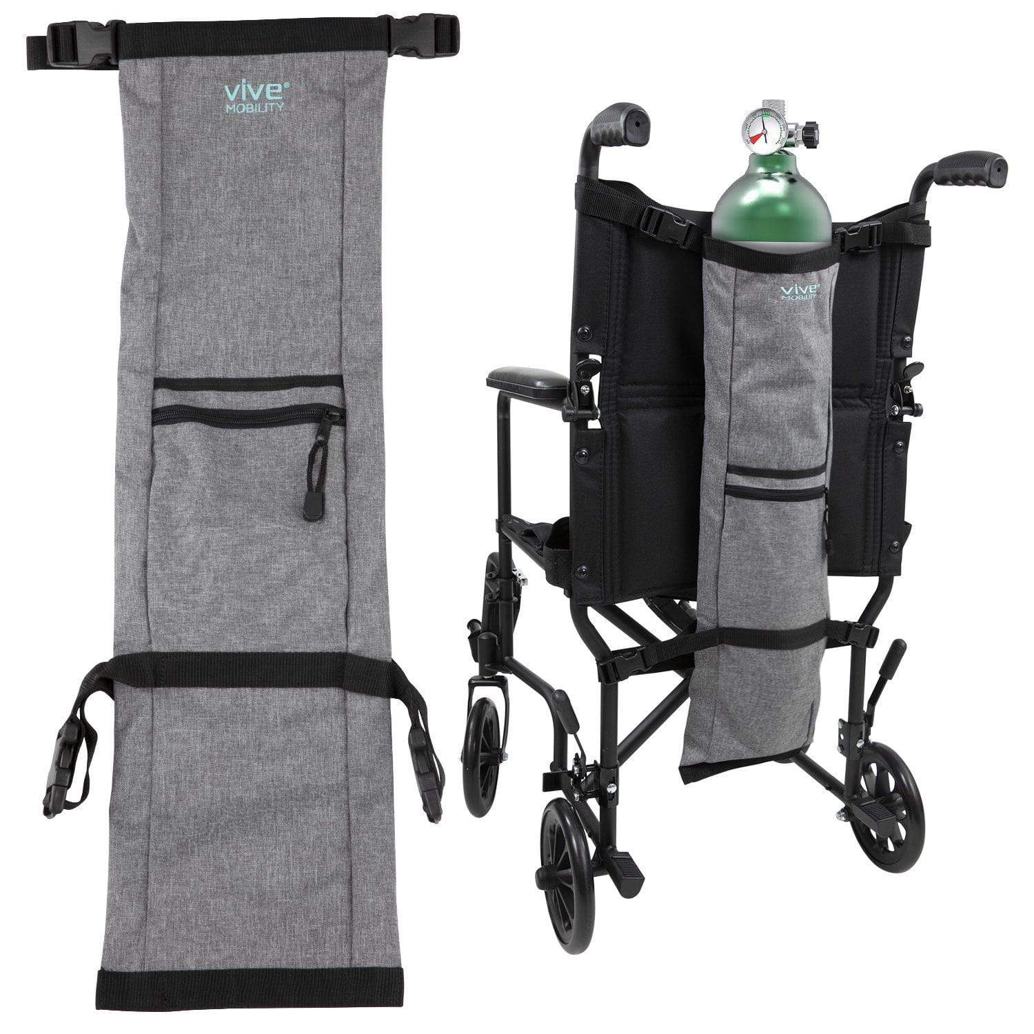 Grey Oxygen Tank Holder Bag