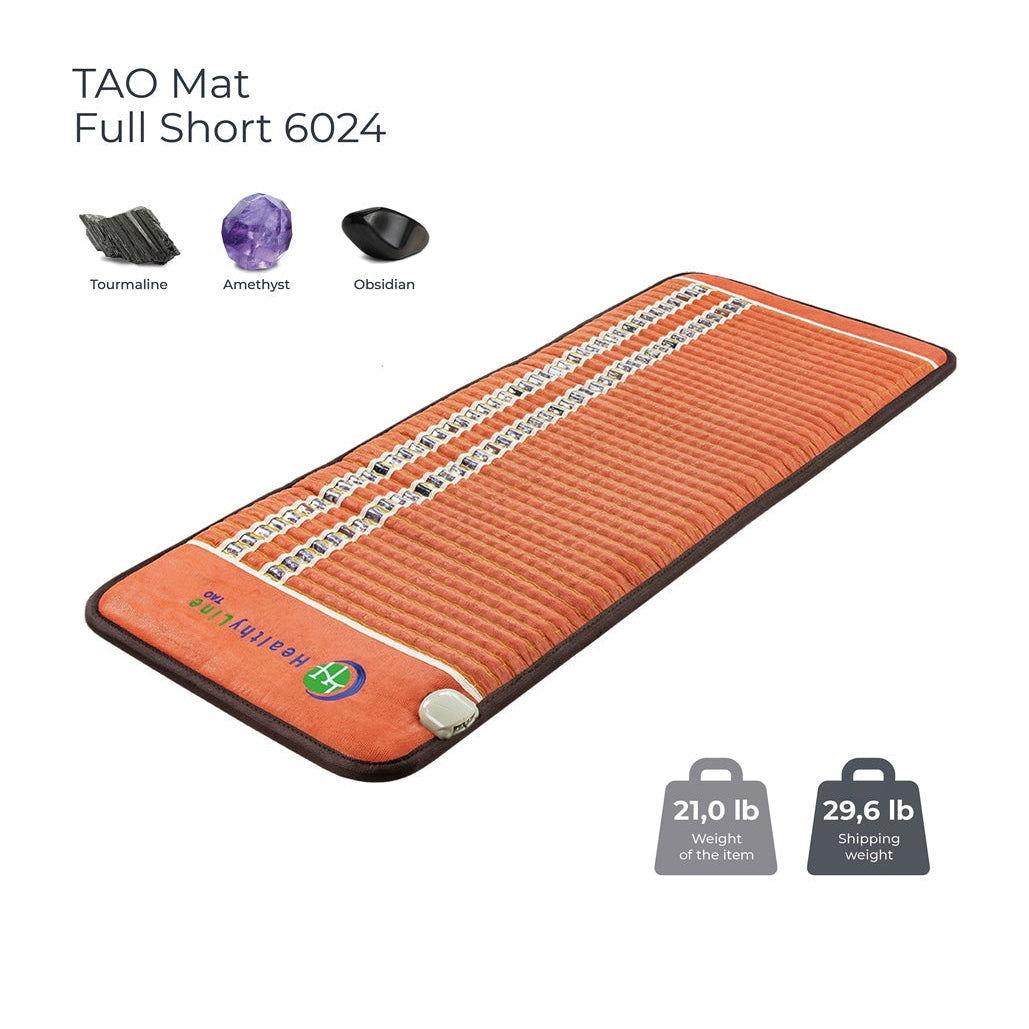 Dark Salmon HealthyLine Healing PEMF Wellness Mat - TAO-Mat Full Short 6024 Firm