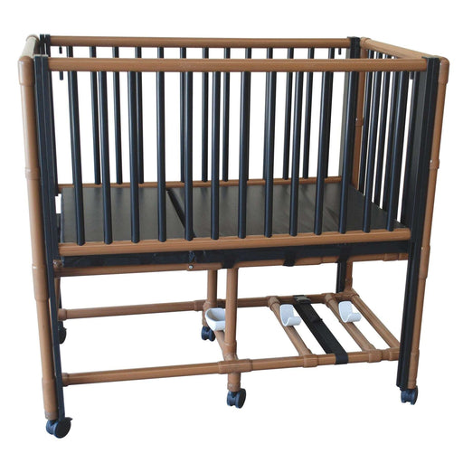 Dark Slate Gray MJM Wood Tone Pediatric Crib Bed