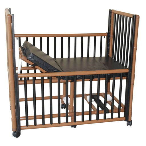 Dark Slate Gray MJM Wood Tone Pediatric Crib Bed