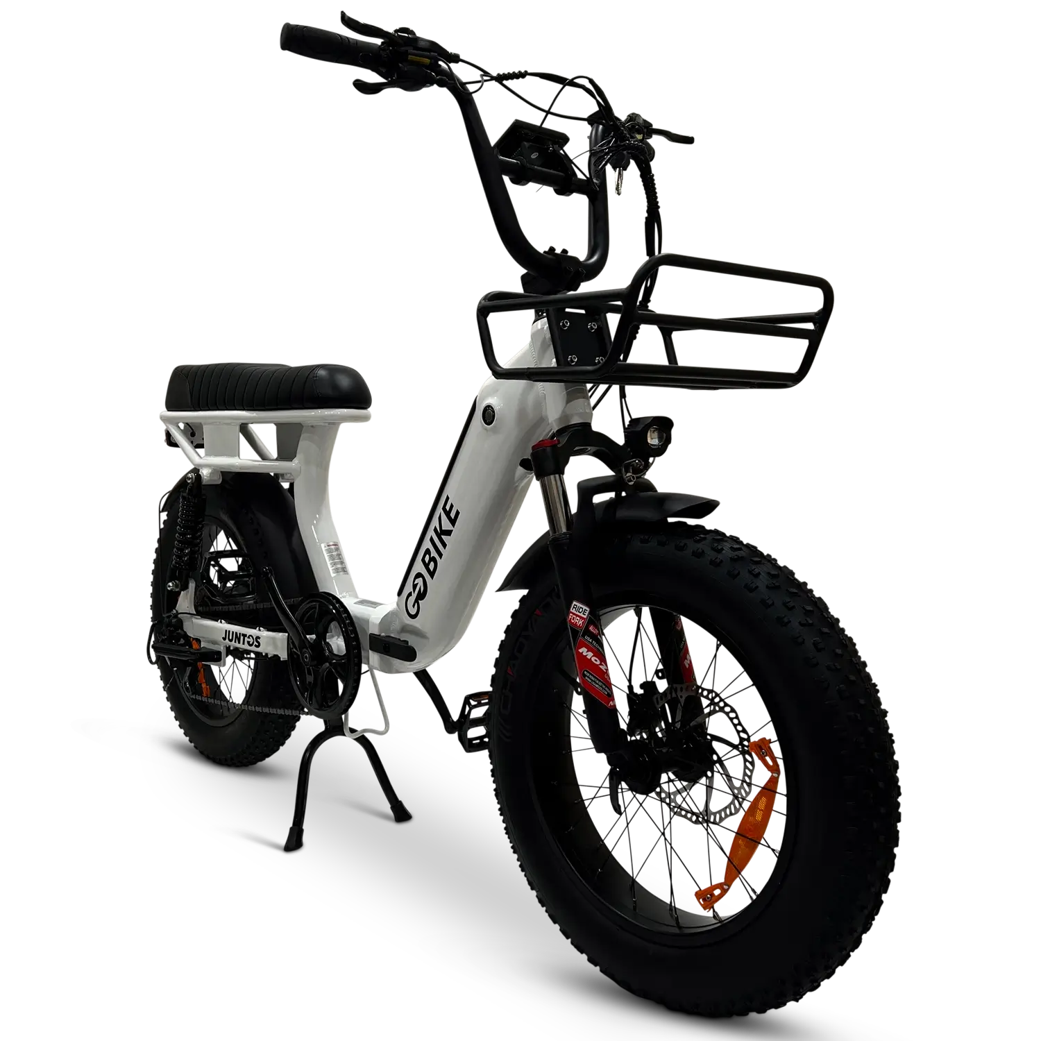 Black JUNTOS Foldable Step - Through Foldable Lightweight 750W Electric Bike