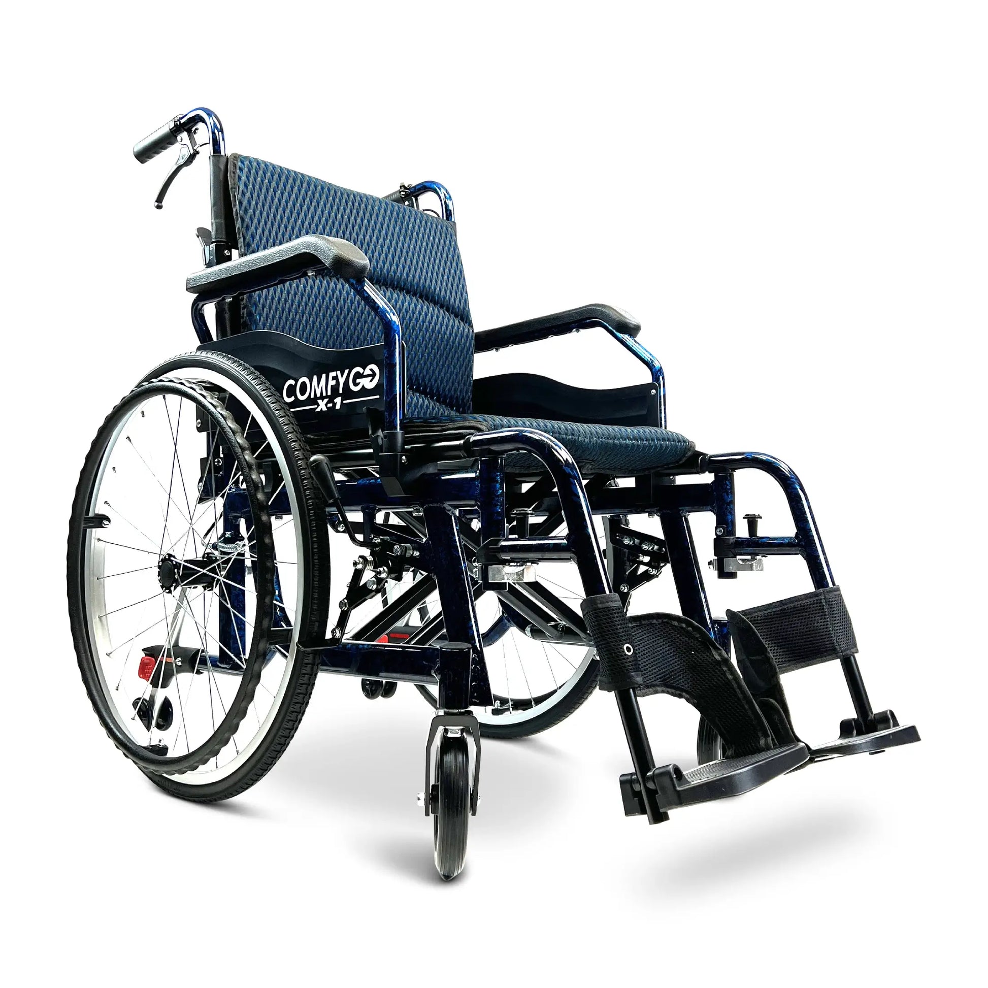 Lavender ComfyGO X-1 Lightweight Manual Wheelchair With Quick-Detach Wheels