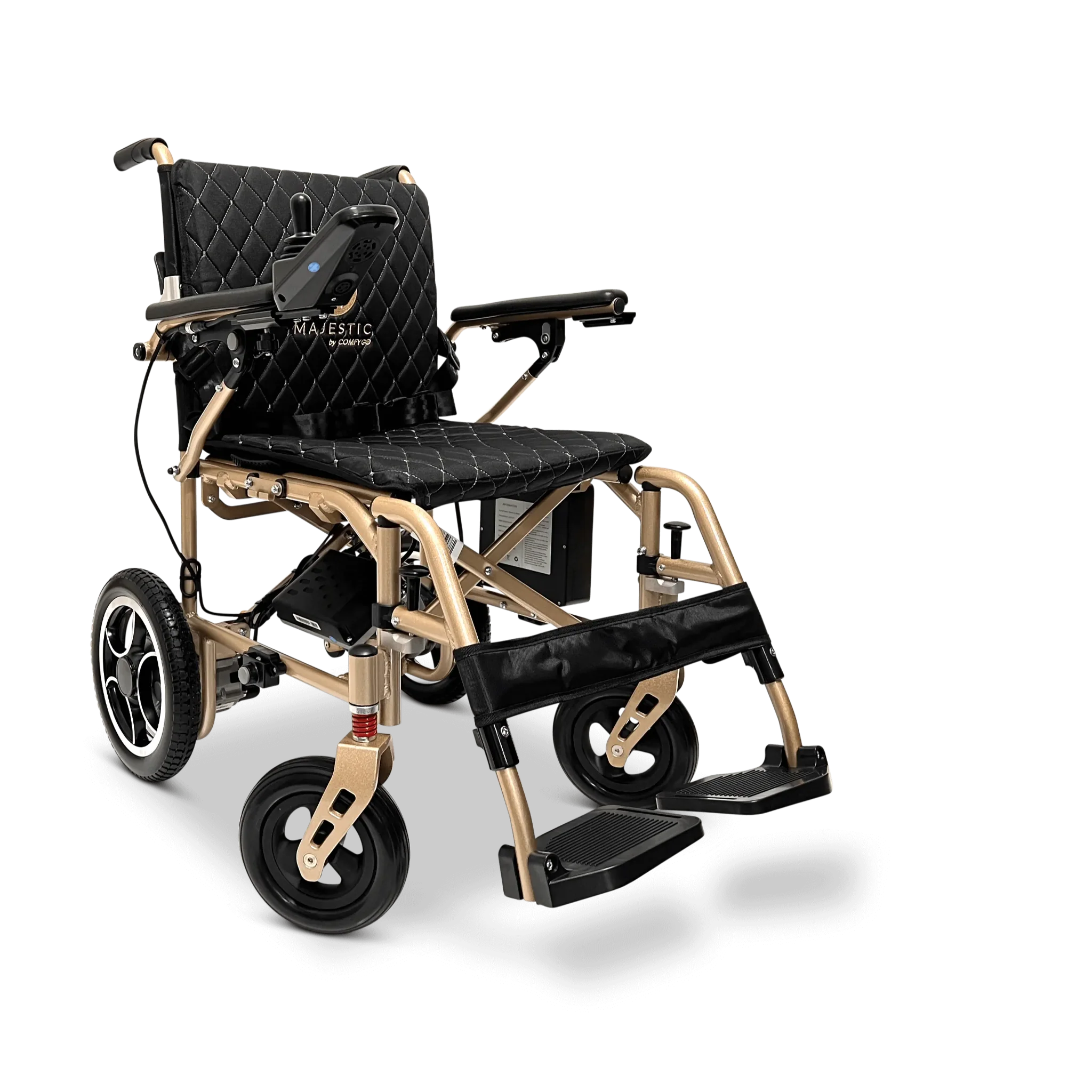 Black ComfyGO X-7 Lightweight Foldable Electric Wheelchair