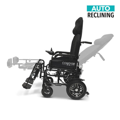 Dark Slate Gray ComfyGO X-9 Remote Controlled Electric Wheelchair, Automatic Reclining Backrest & Lifting Leg Rests