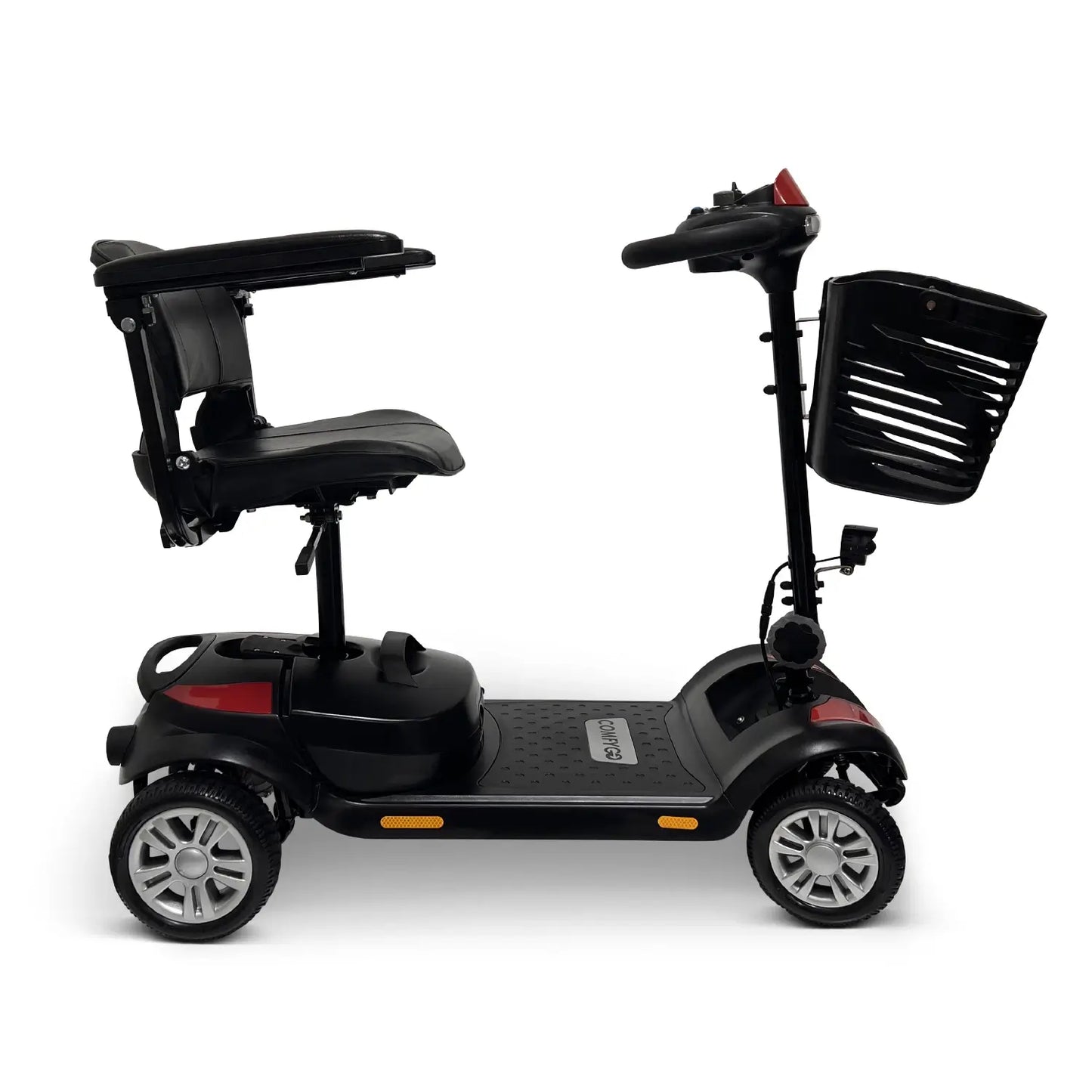 Black ComfyGO Z-4 Ultra-Light Electric Mobility Scooter With Quick-Detach Frame