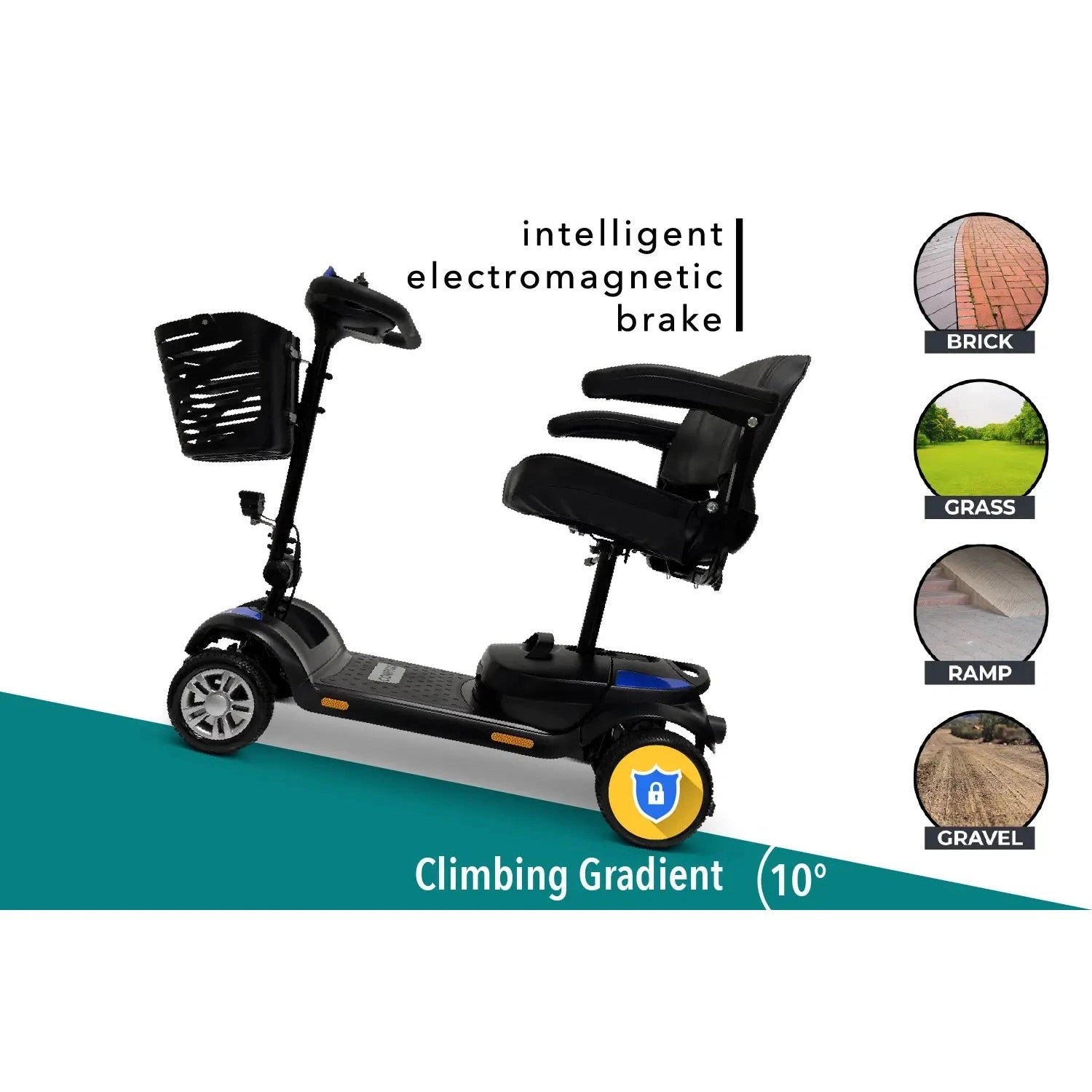 Tan ComfyGO Z-4 Ultra-Light Electric Mobility Scooter With Quick-Detach Frame