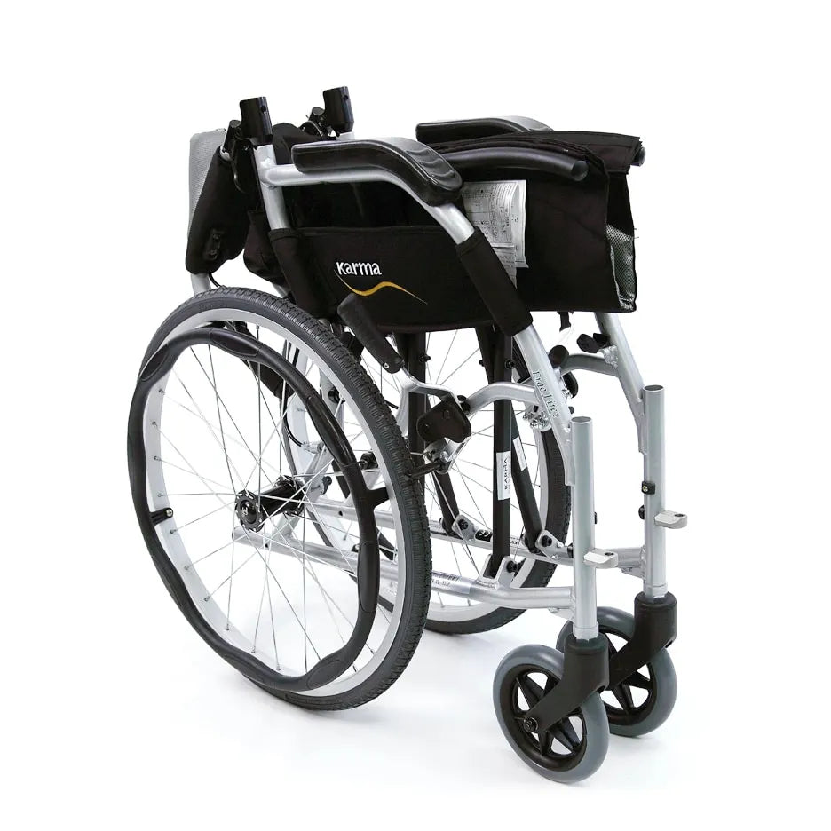 Light Gray Karman Ergo Flight Manual Wheelchair