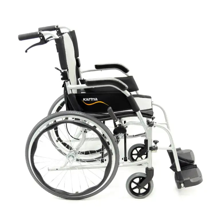 Light Gray Karman Ergo Flight Manual Wheelchair