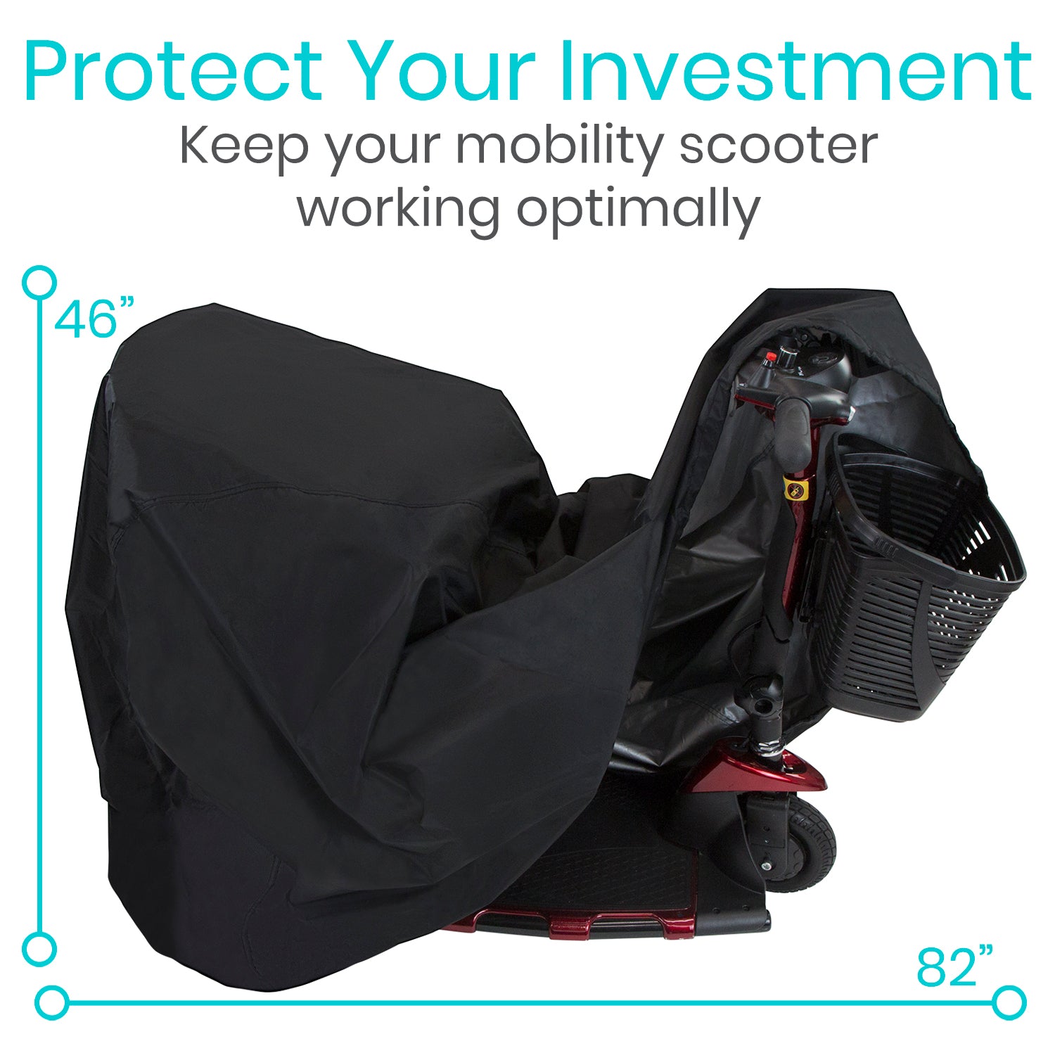 Dark Slate Gray Vive Health Mobility Scooter Cover